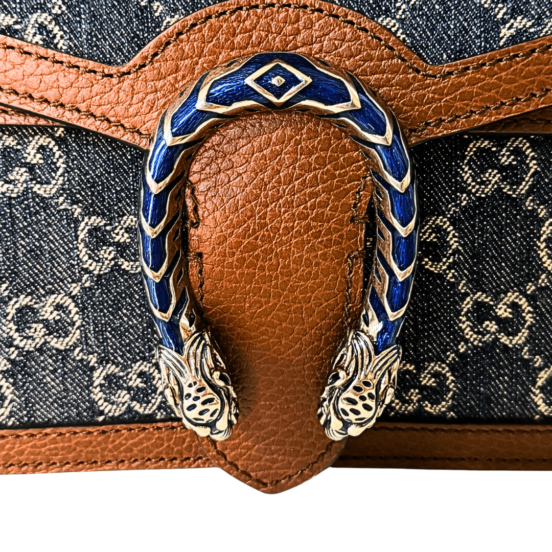Gucci GG Denim Dionysus Shoulder Bag