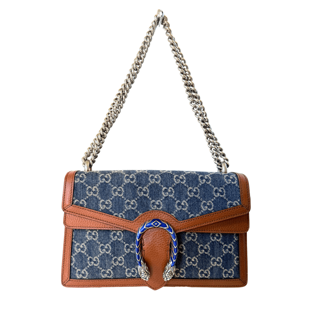 Gucci GG Denim Dionysus Shoulder Bag