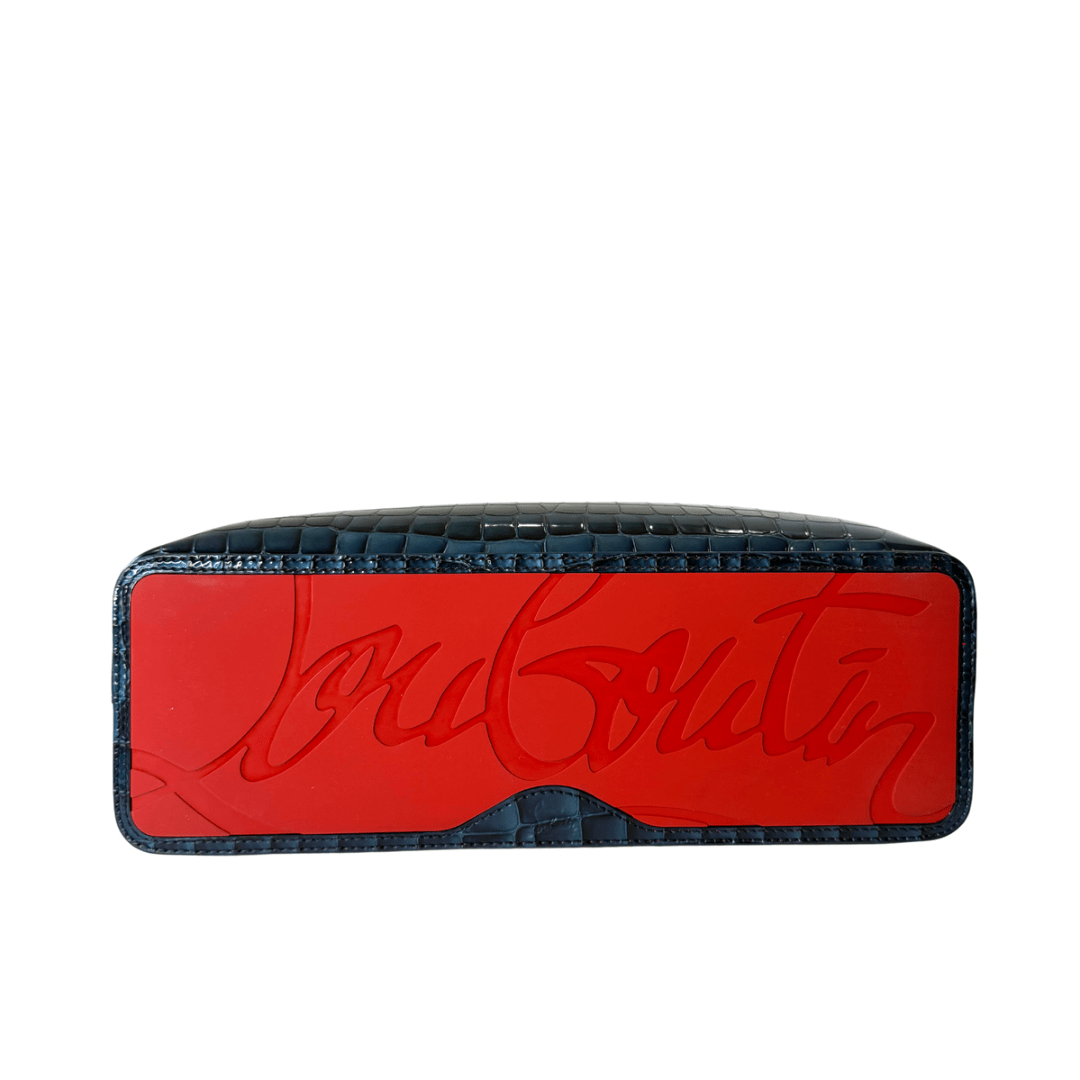 Christian Louboutin Croc Embossed Leather Tote