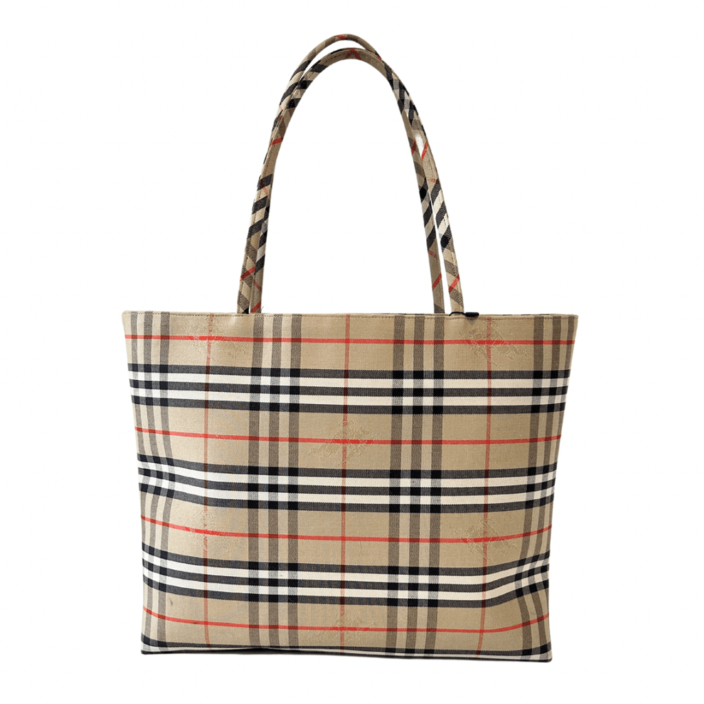 Burberry Haymarket Check Cotton Fabric Tote