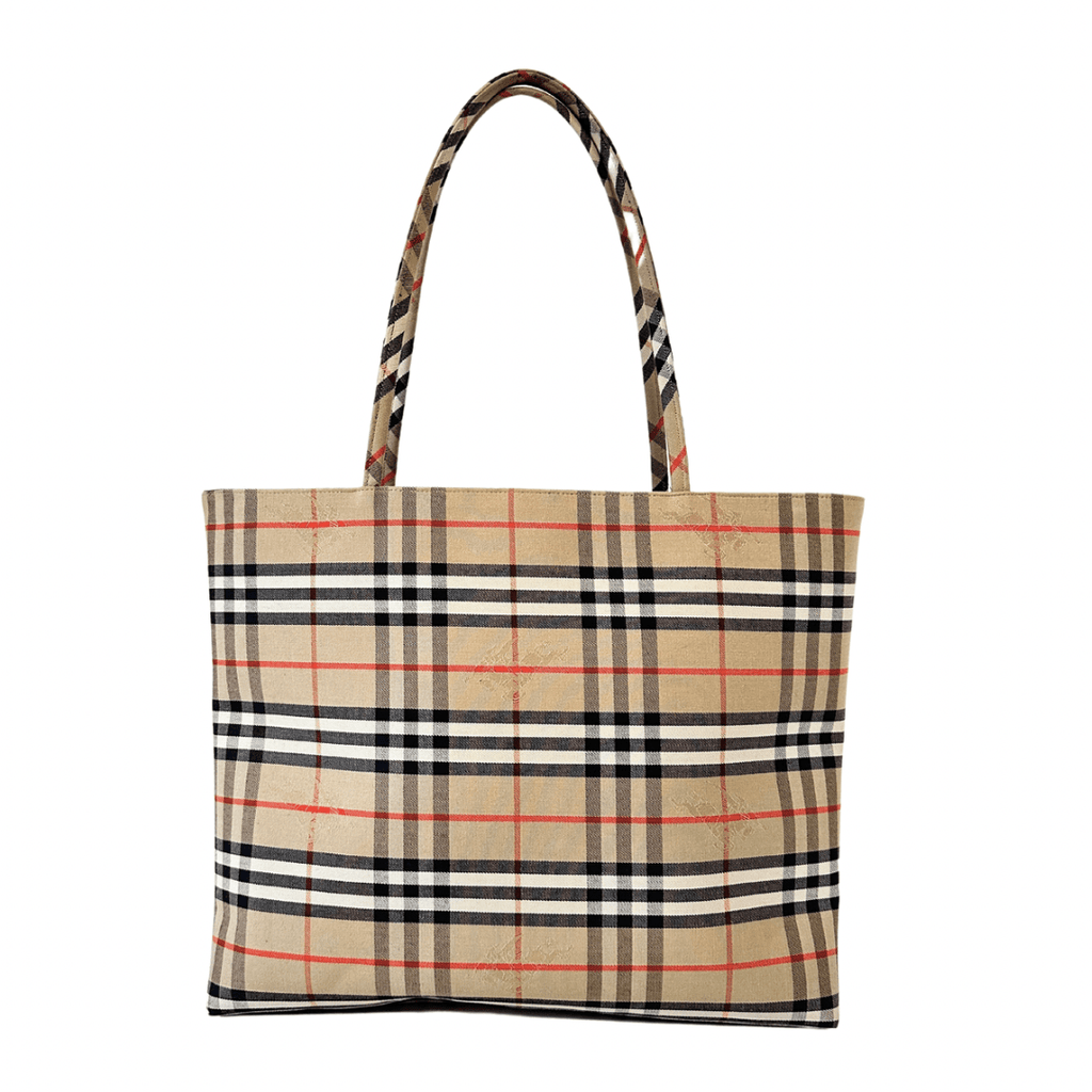 Burberry Haymarket Check Cotton Fabric Tote