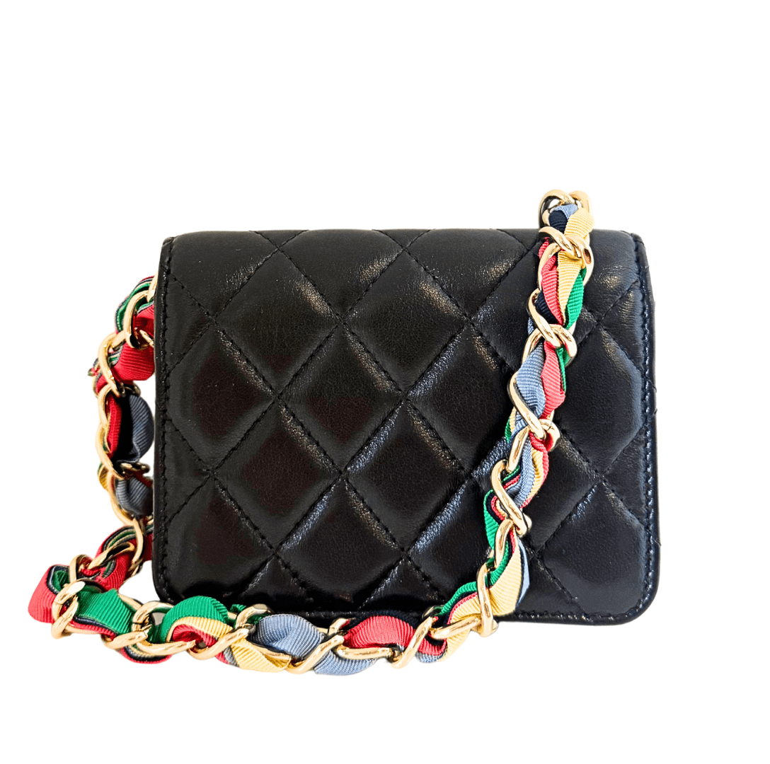 Chanel Ribbon Leather Flap Belt Bag
