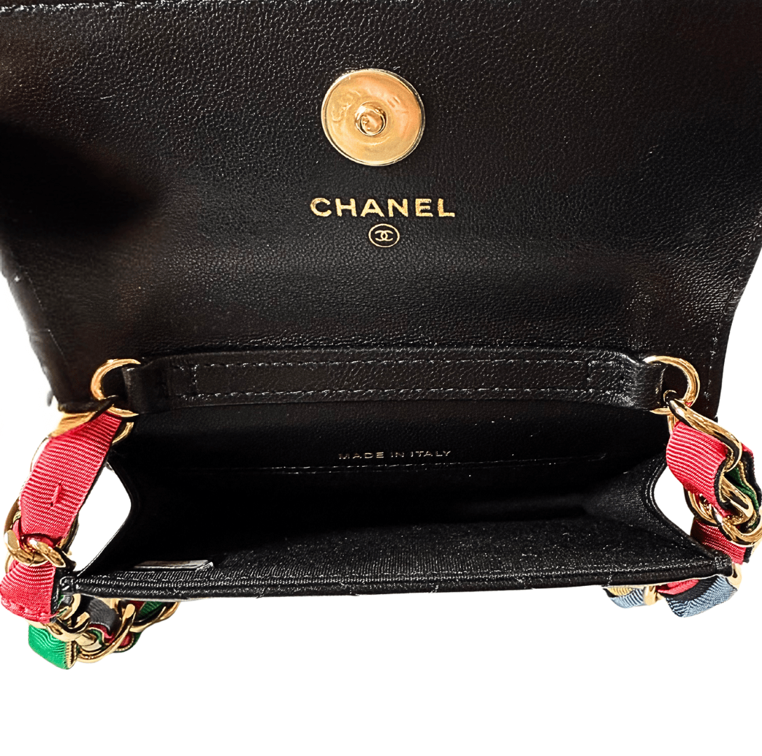 Chanel Ribbon Leather Flap Belt Bag