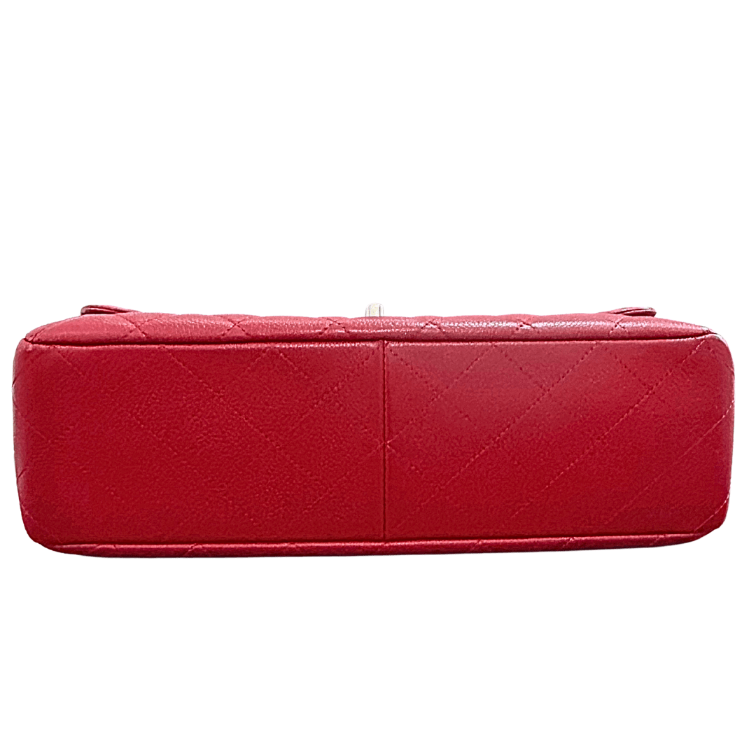Chanel Red Caviar Quilted Double Flap