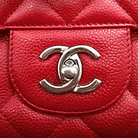 Chanel Red Caviar Quilted Double Flap