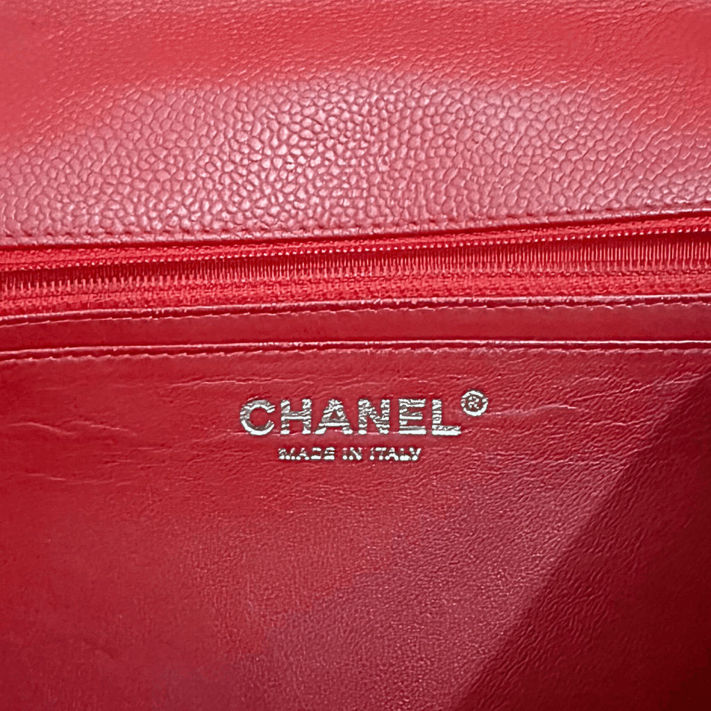 Chanel Red Caviar Quilted Double Flap