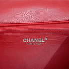 Chanel Red Caviar Quilted Double Flap