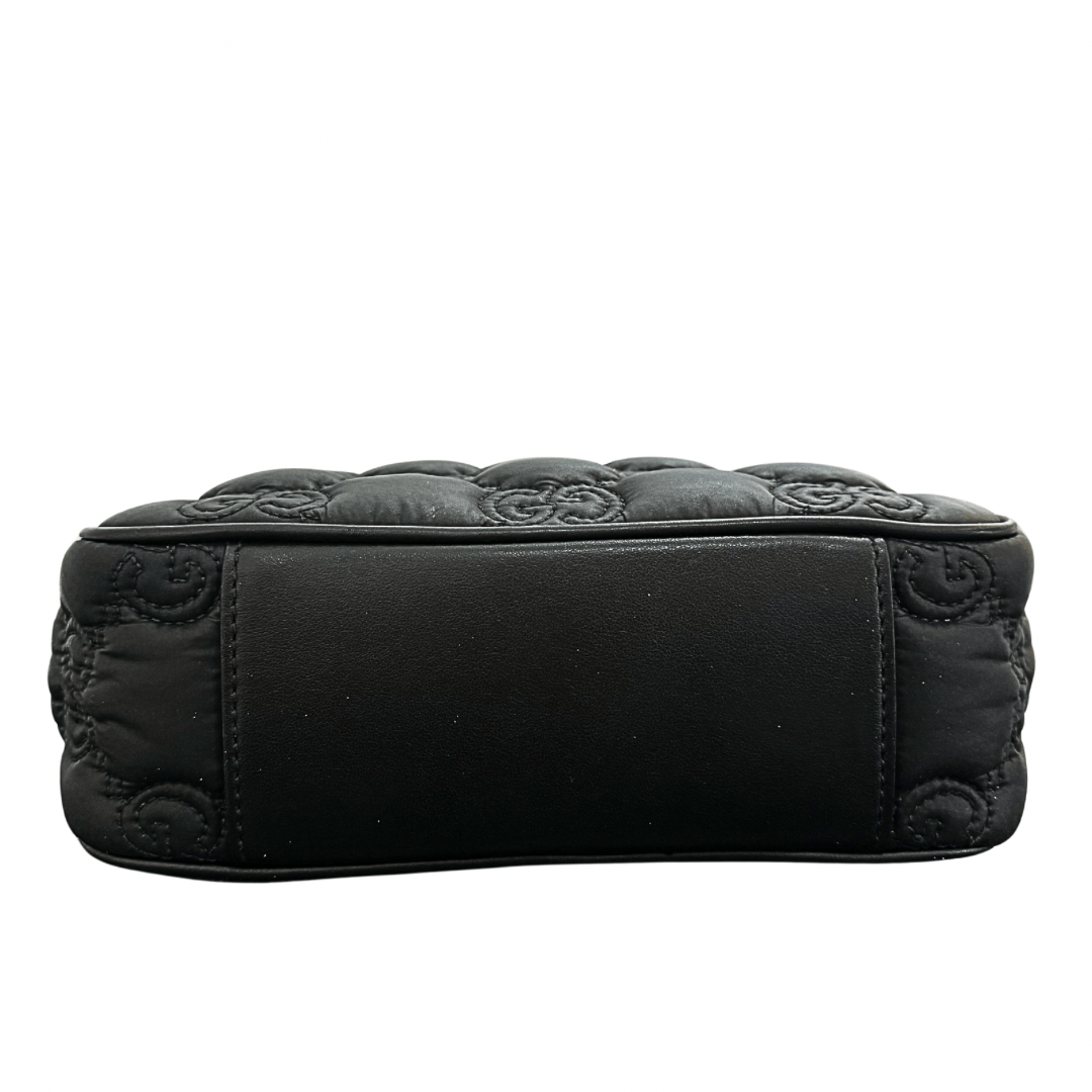 GUCCI GG Stitched Nylon Small Matelassè Crossbody Bag