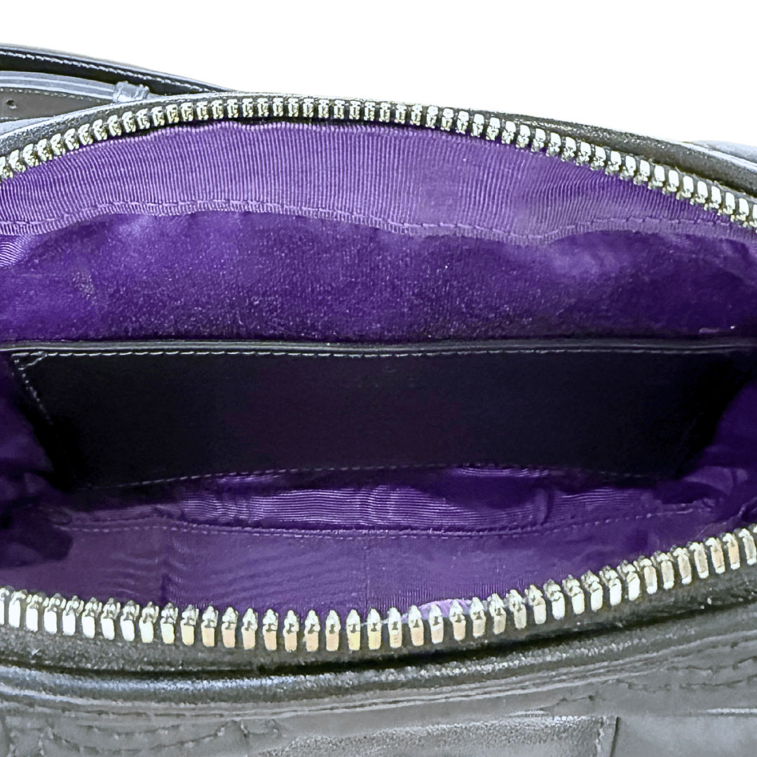 GUCCI GG Stitched Nylon Small Matelassè Crossbody Bag