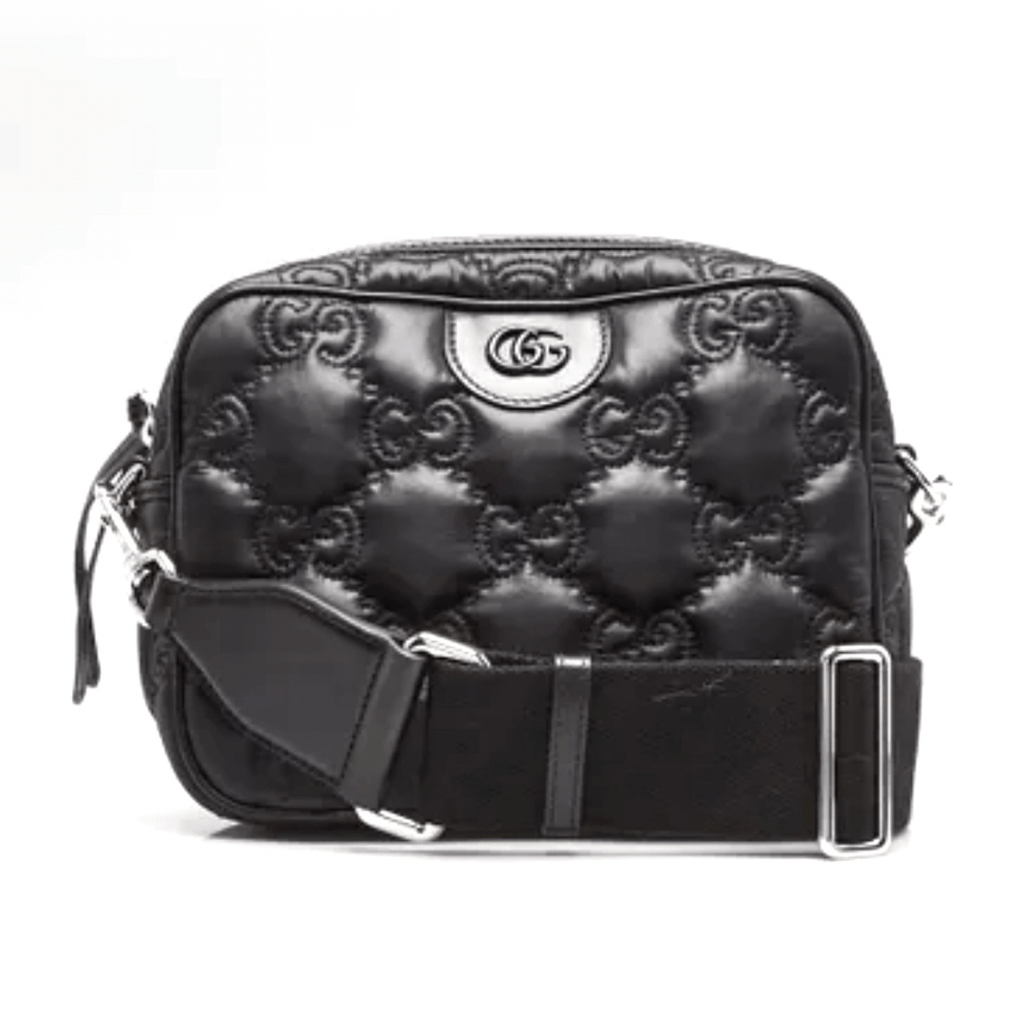 GUCCI GG Stitched Nylon Small Matelassè Crossbody Bag