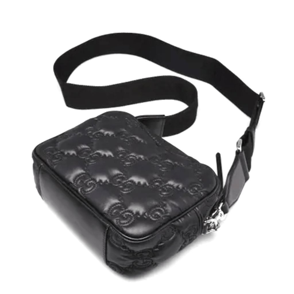GUCCI GG Stitched Nylon Small Matelassè Crossbody Bag
