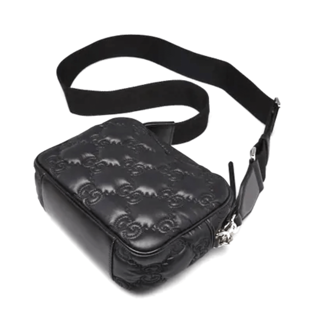 GUCCI GG Stitched Nylon Small Matelassè Crossbody Bag