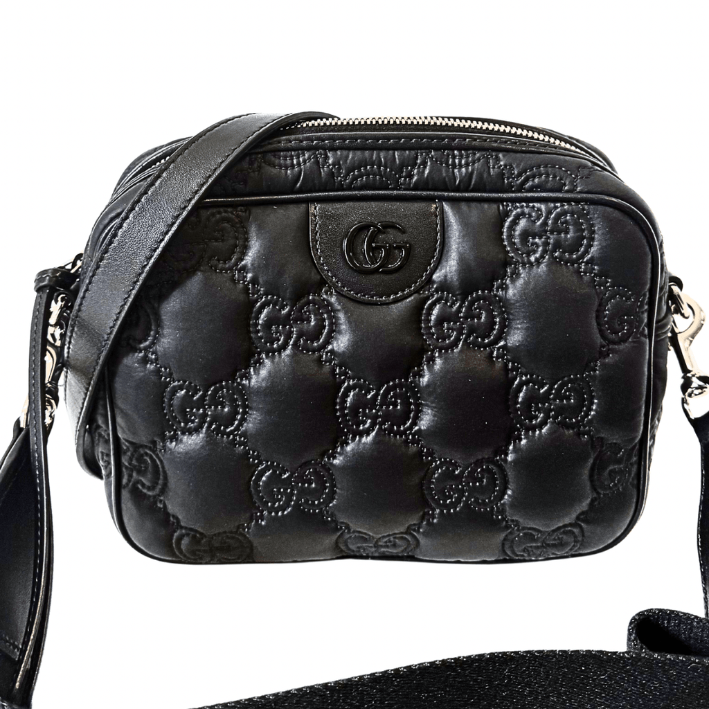 GUCCI GG Stitched Nylon Small Matelassè Crossbody Bag