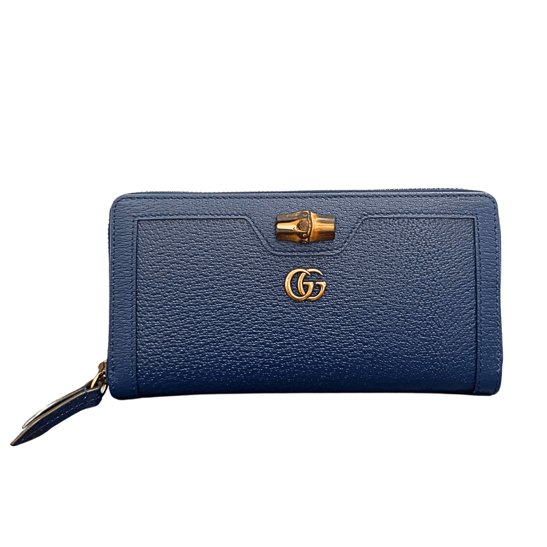 Gucci Double G Logo Bamboo Continental Wallet