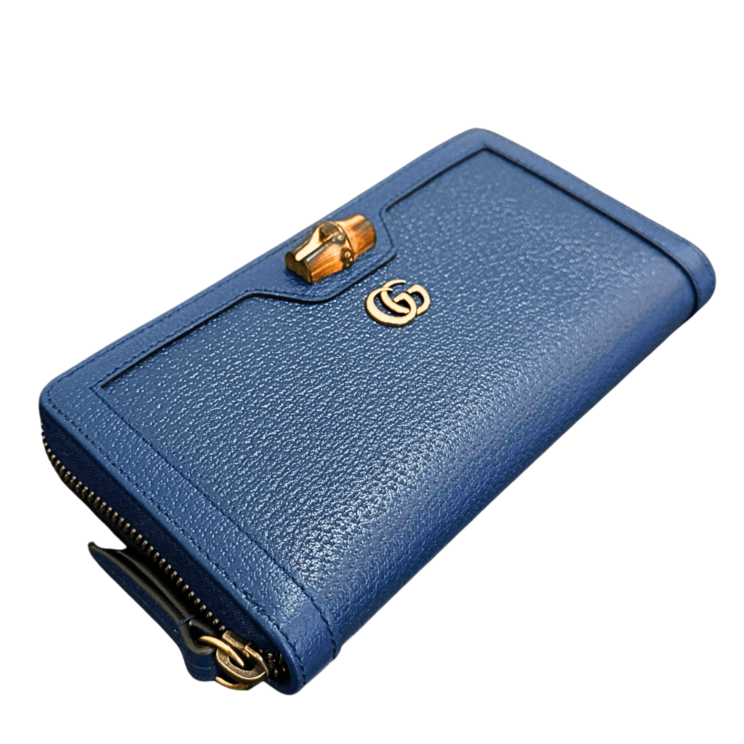 Gucci Double G Logo Bamboo Continental Wallet