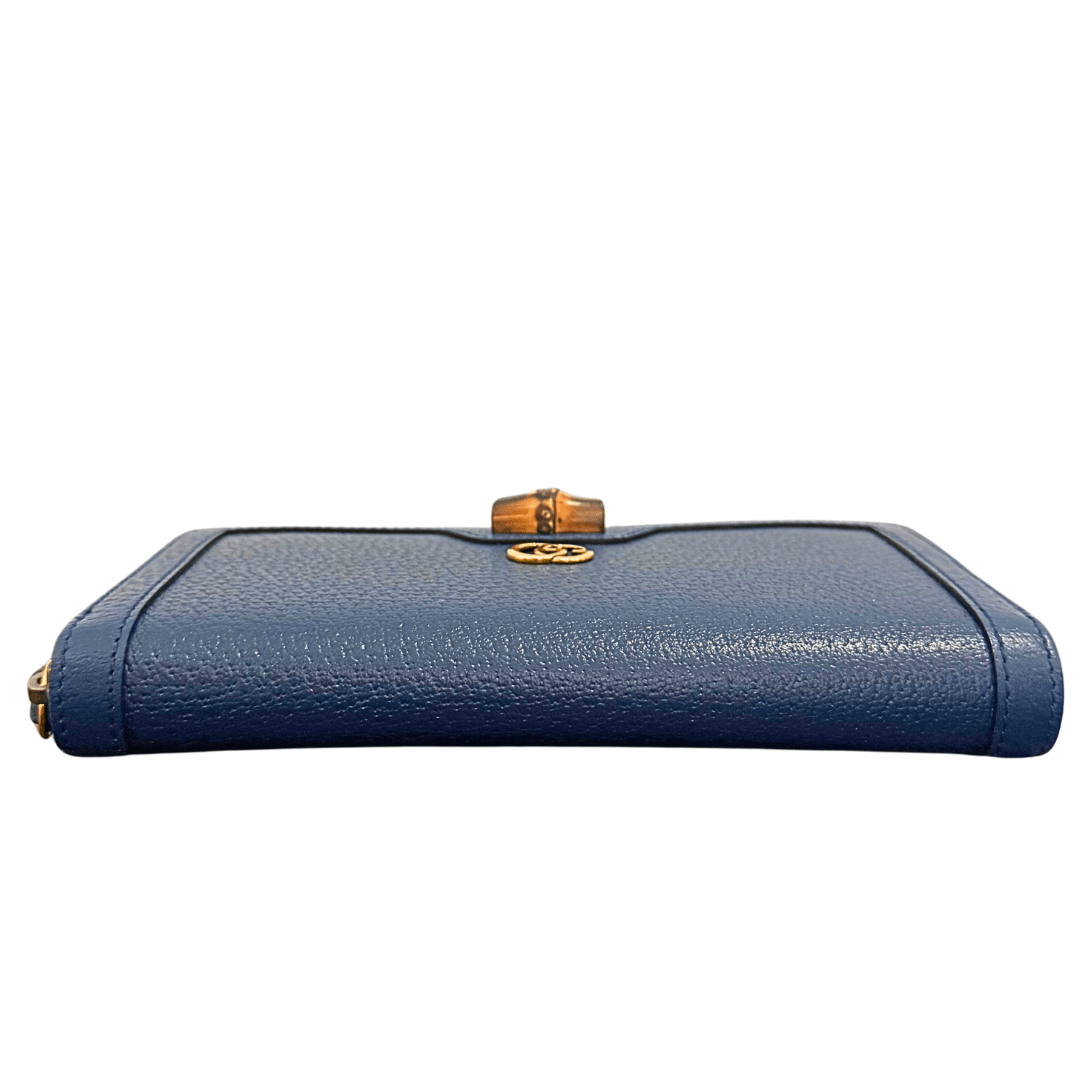 Gucci Double G Logo Bamboo Continental Wallet