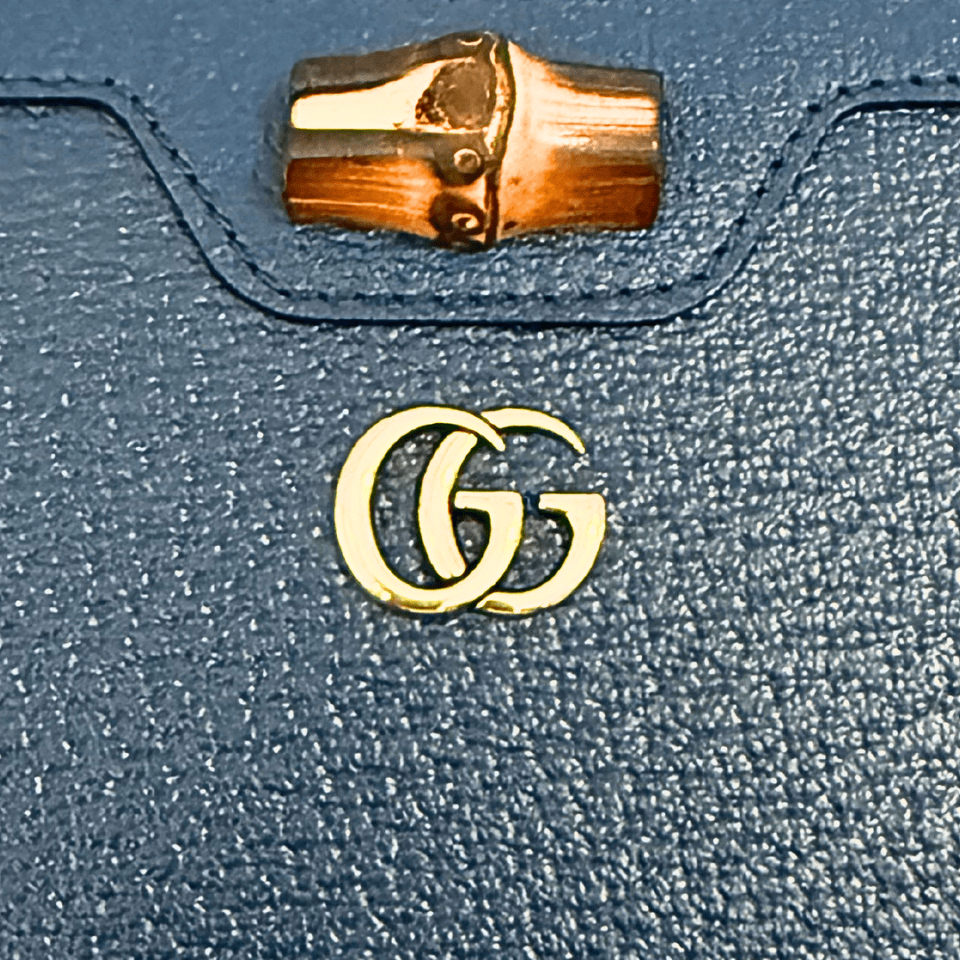 Gucci Double G Logo Bamboo Continental Wallet
