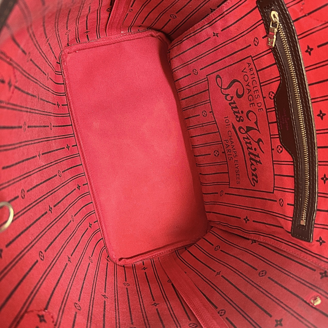 Louis Vuitton Damier Ebene Neverfull MM Tote
