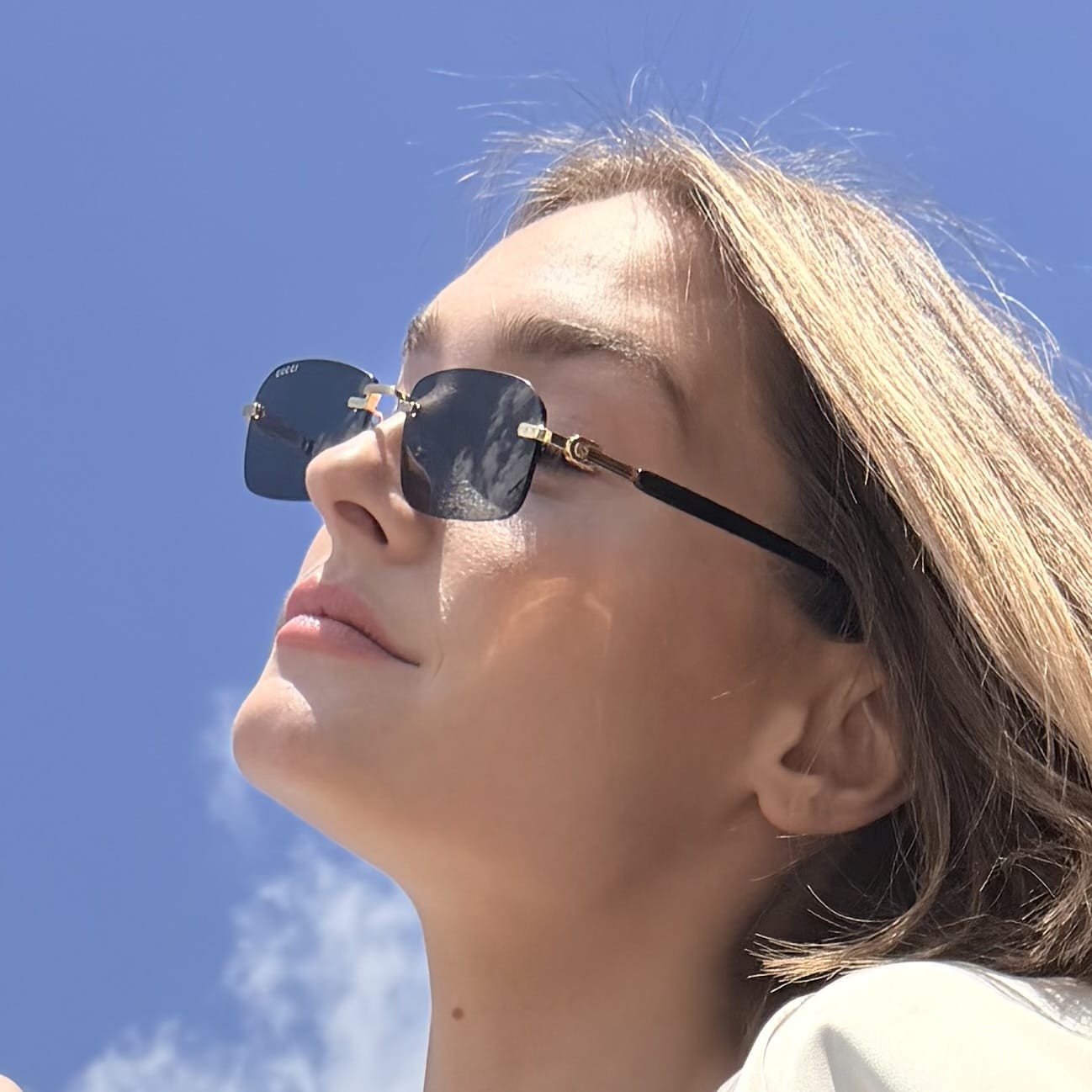 Gucci Square Frameless Sunglasses GG 1221S