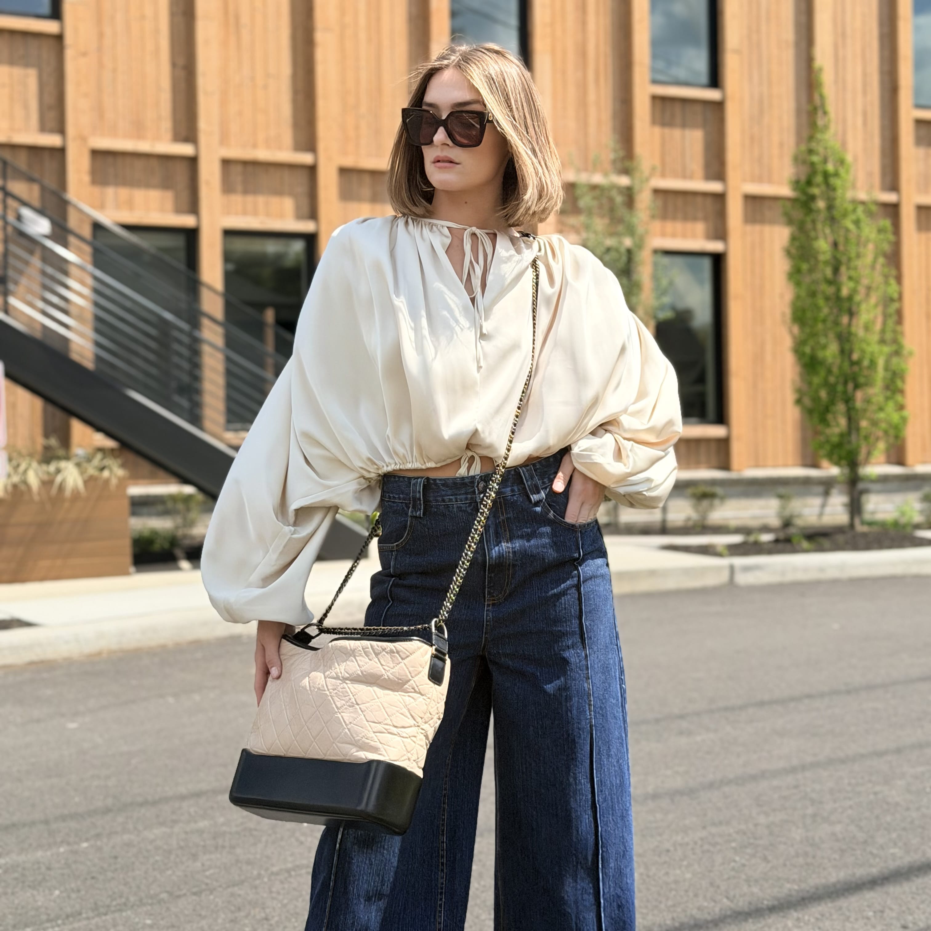 Chanel Gabrielle Quilted Hobo Shoulder Crossbody Bag