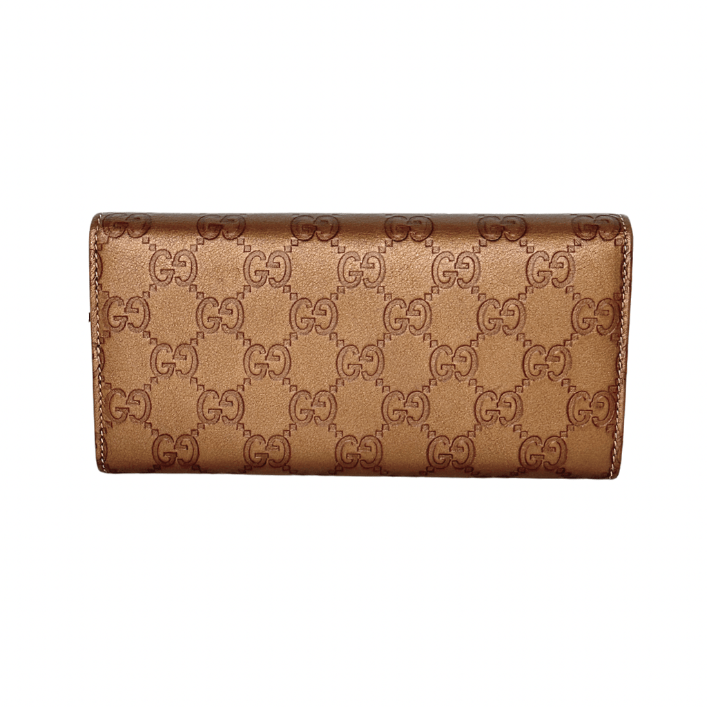 Gucci Guccissima Continental Heart Wallet