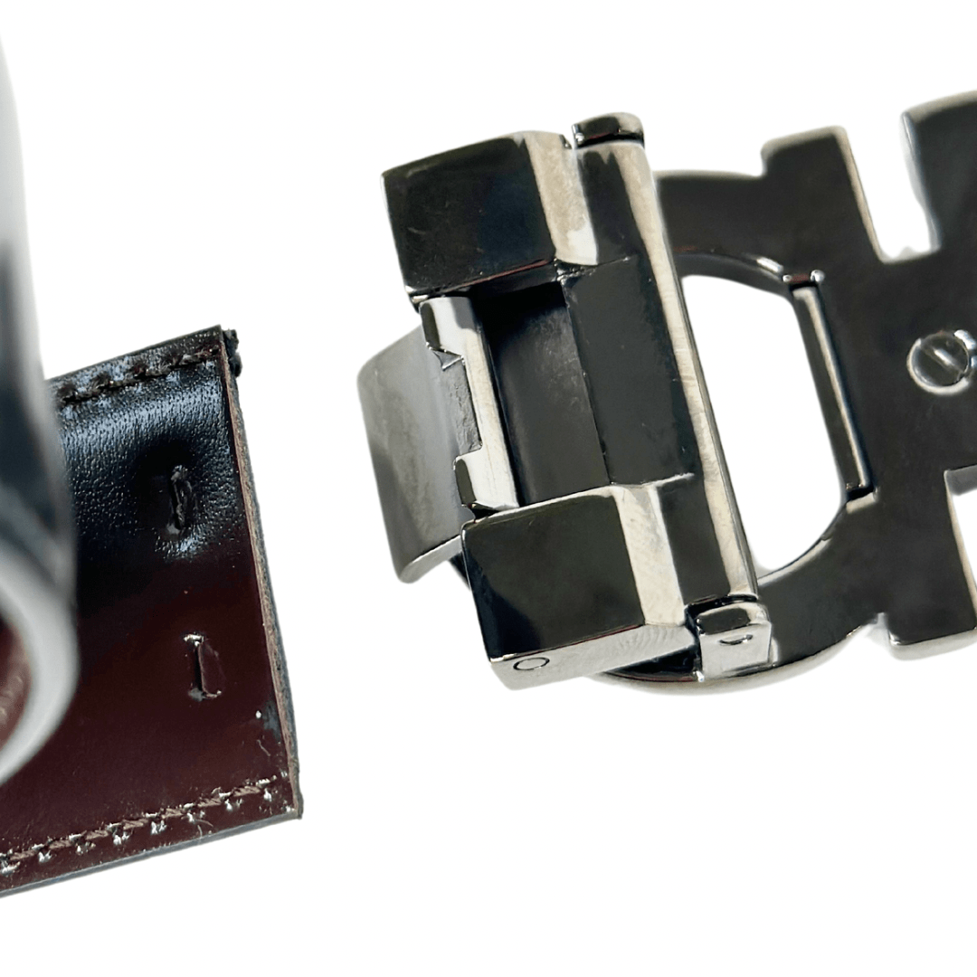 Ferragamo Leather Reversible Gancini Belt