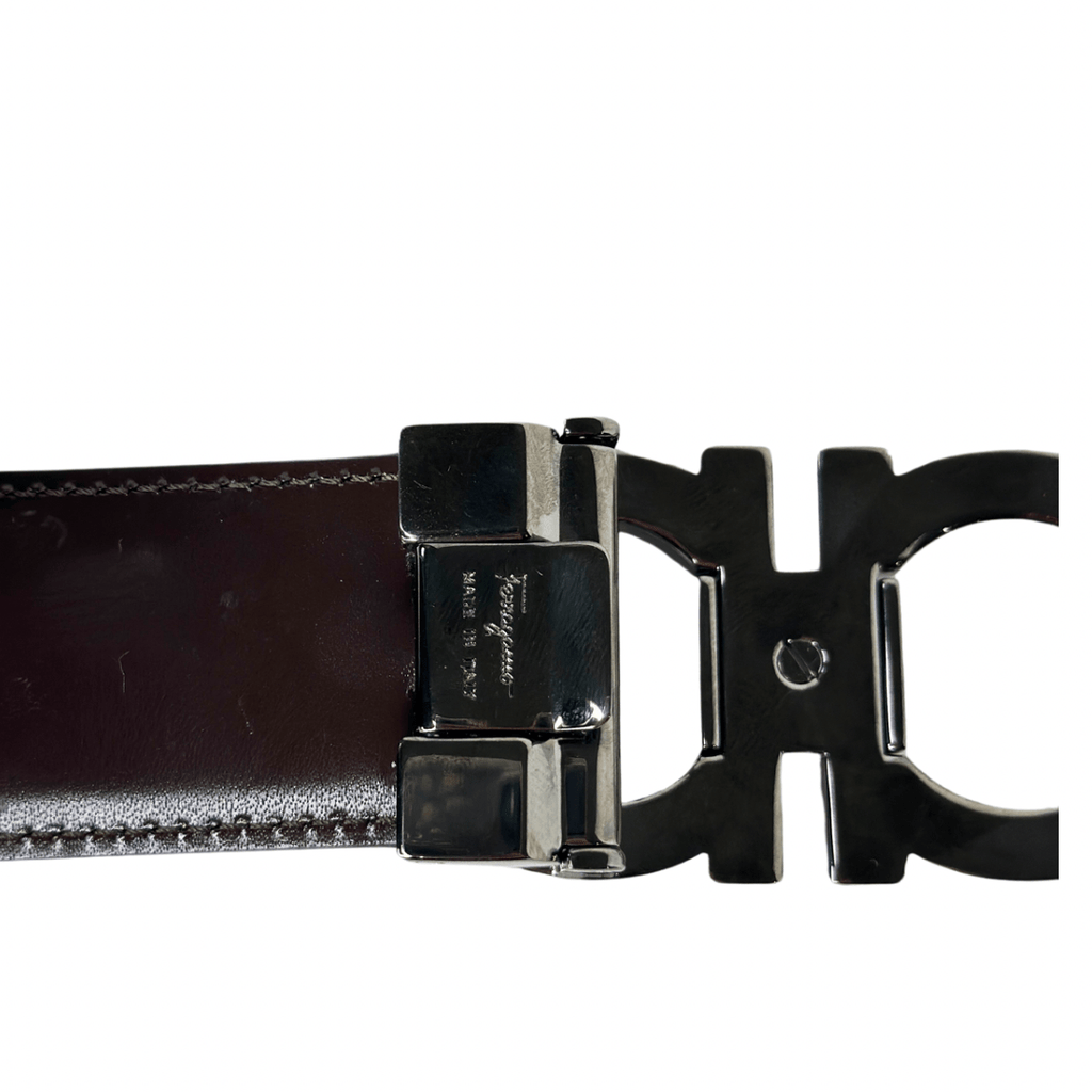 Ferragamo Leather Reversible Gancini Belt