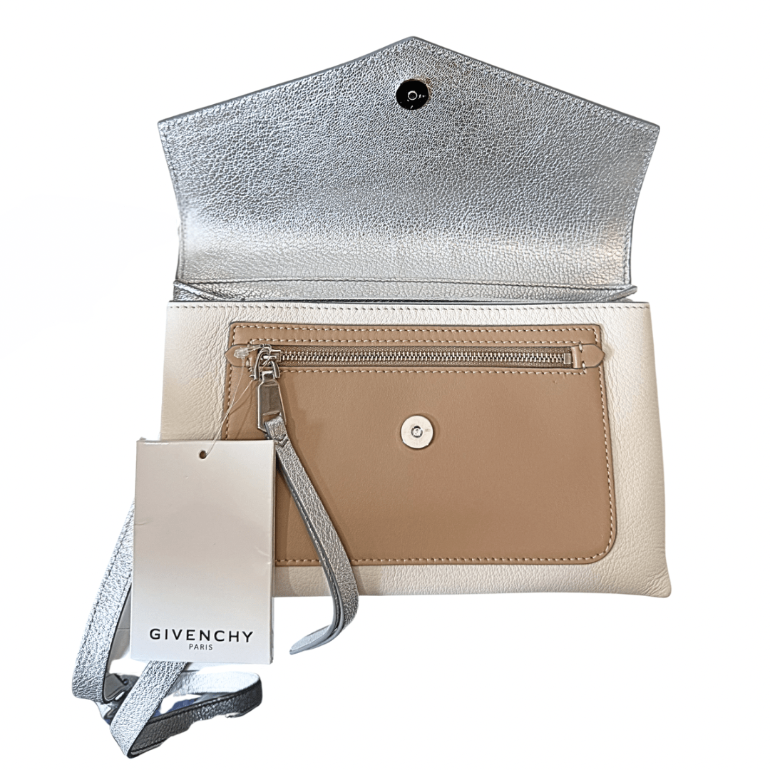 Givenchy Silver Duetto Leather Crossbody