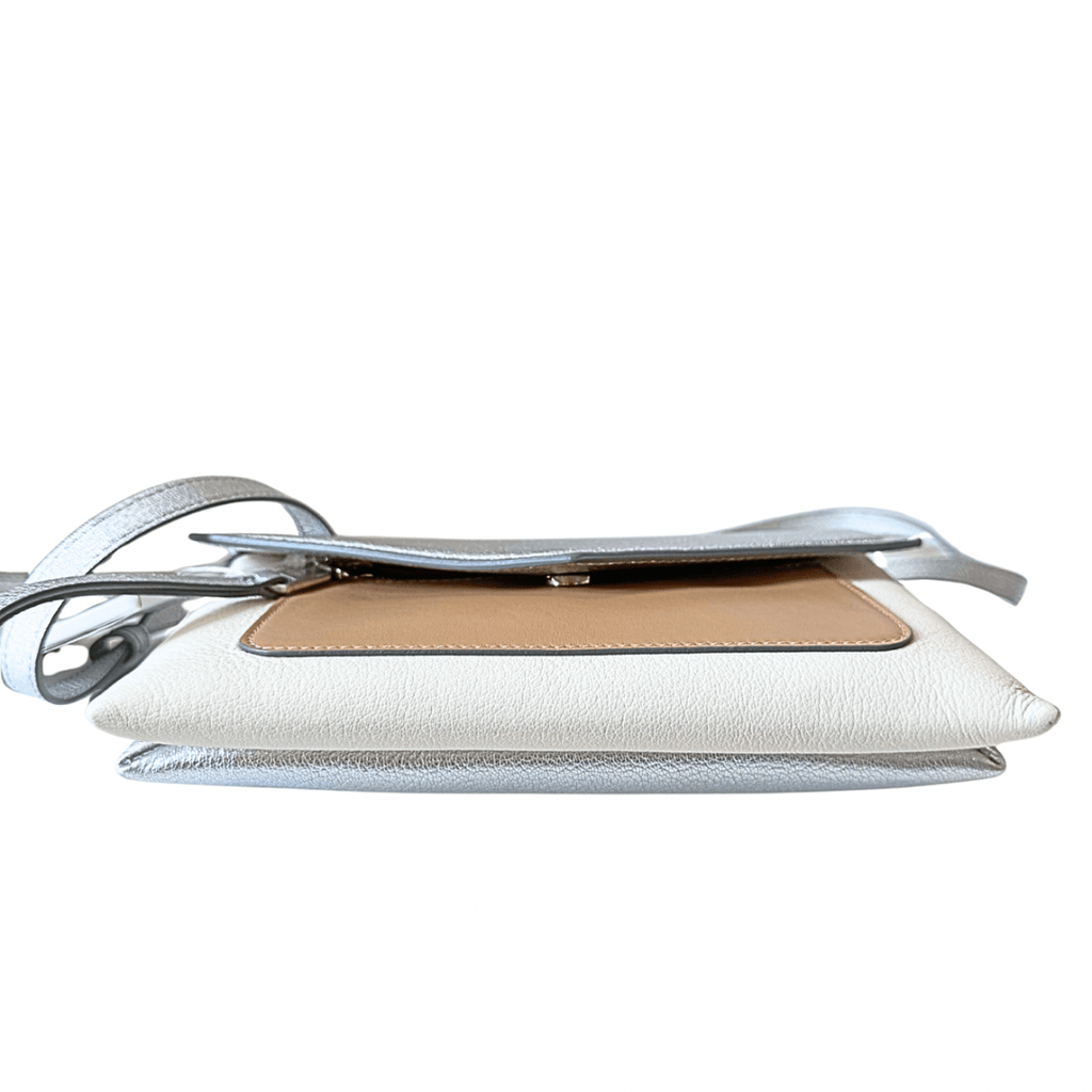 Givenchy Silver Duetto Leather Crossbody