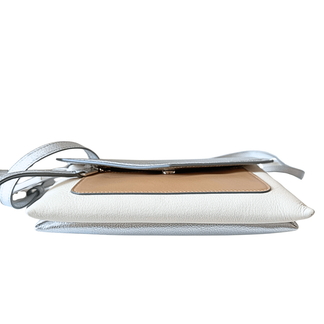 Givenchy Silver Duetto Leather Crossbody