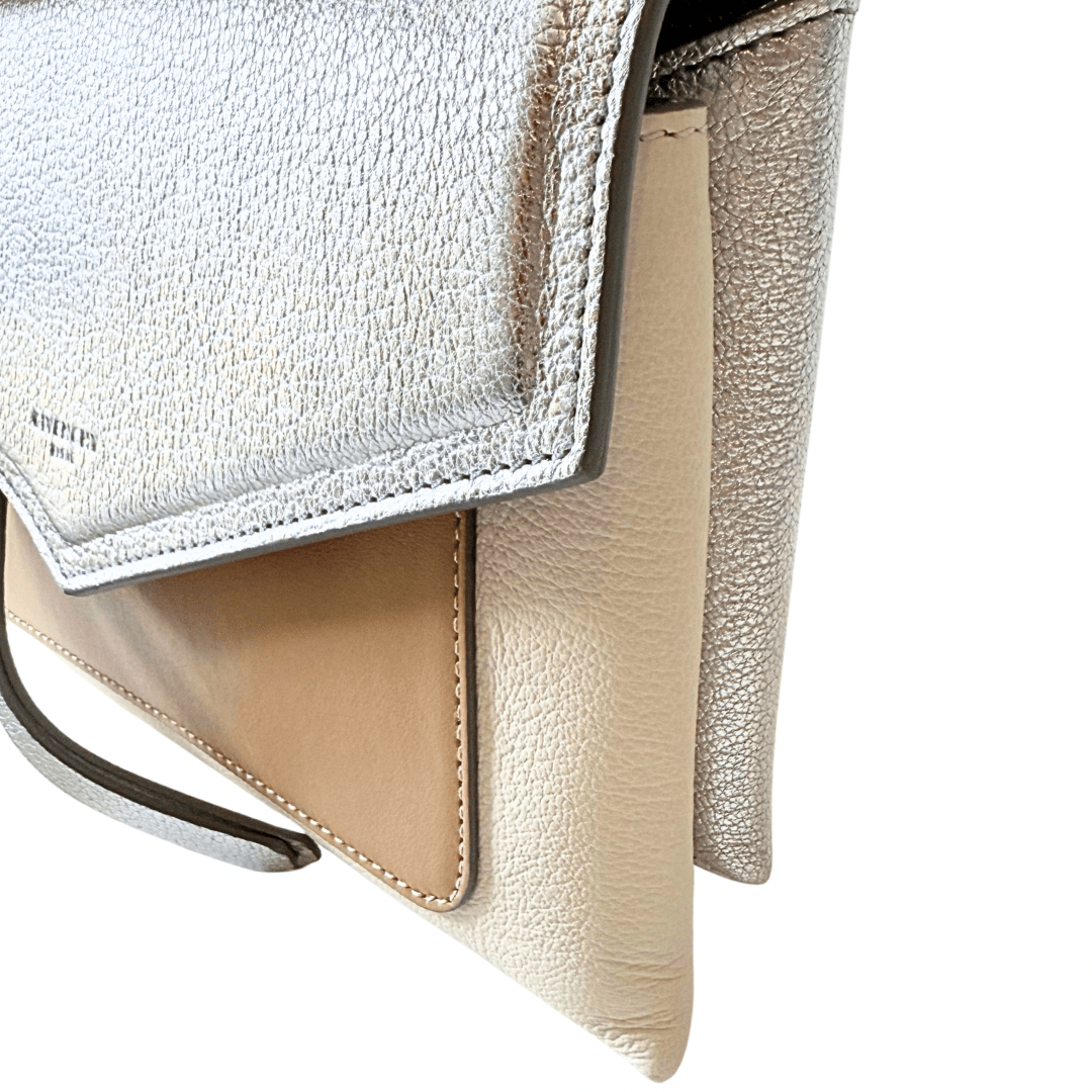 Givenchy Silver Duetto Leather Crossbody