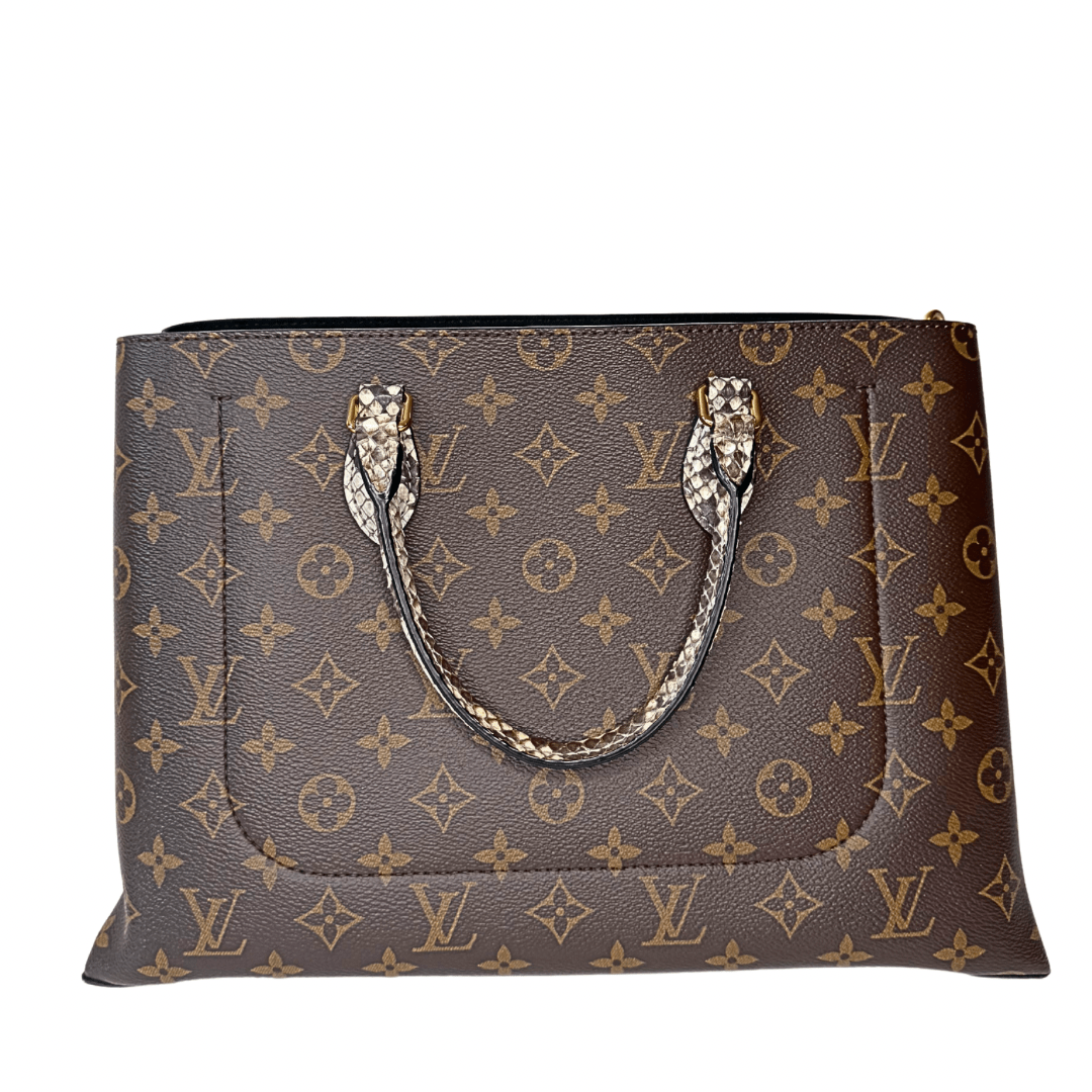 Louis Vuitton Monogram Python Flower Tote