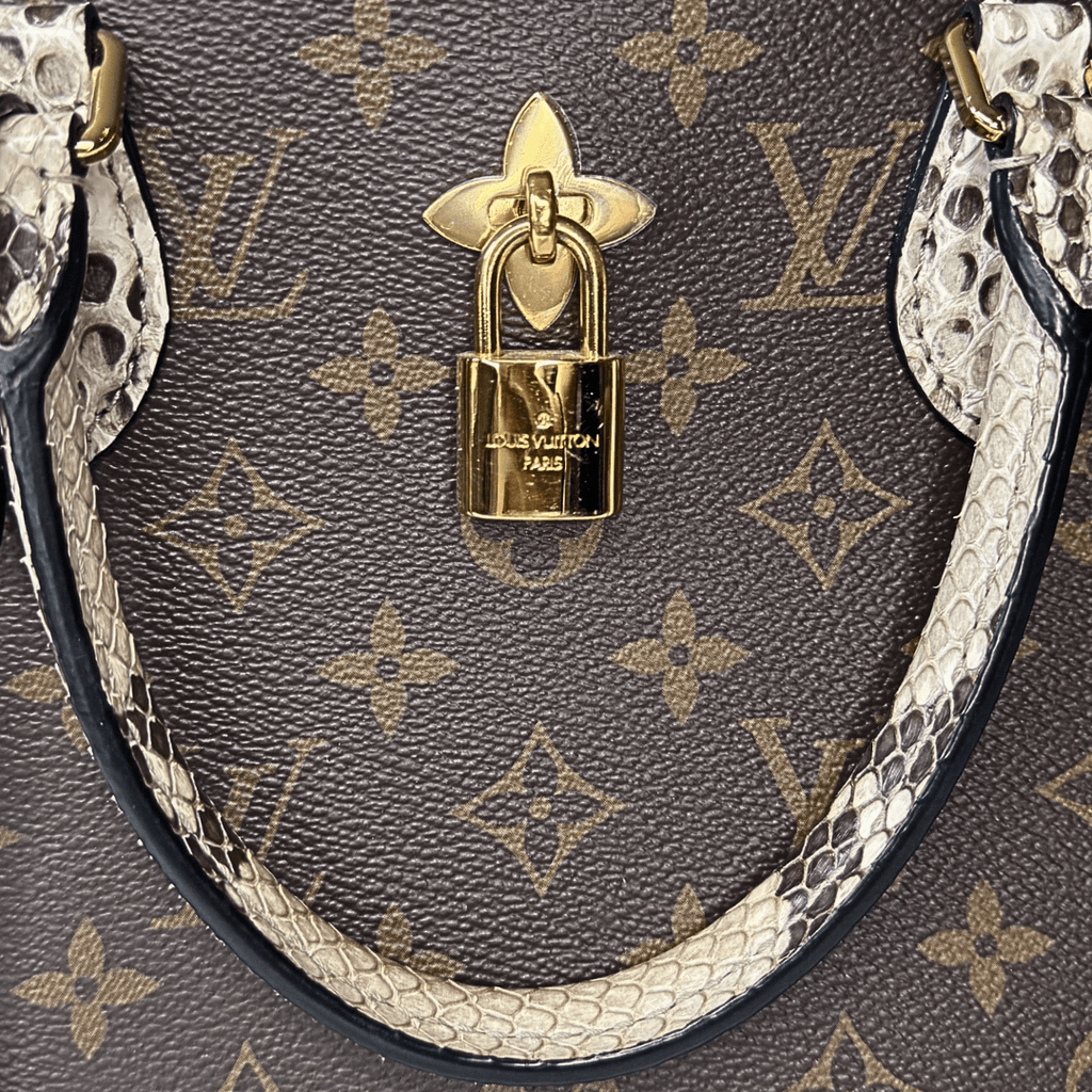 Louis Vuitton Monogram Python Flower Tote