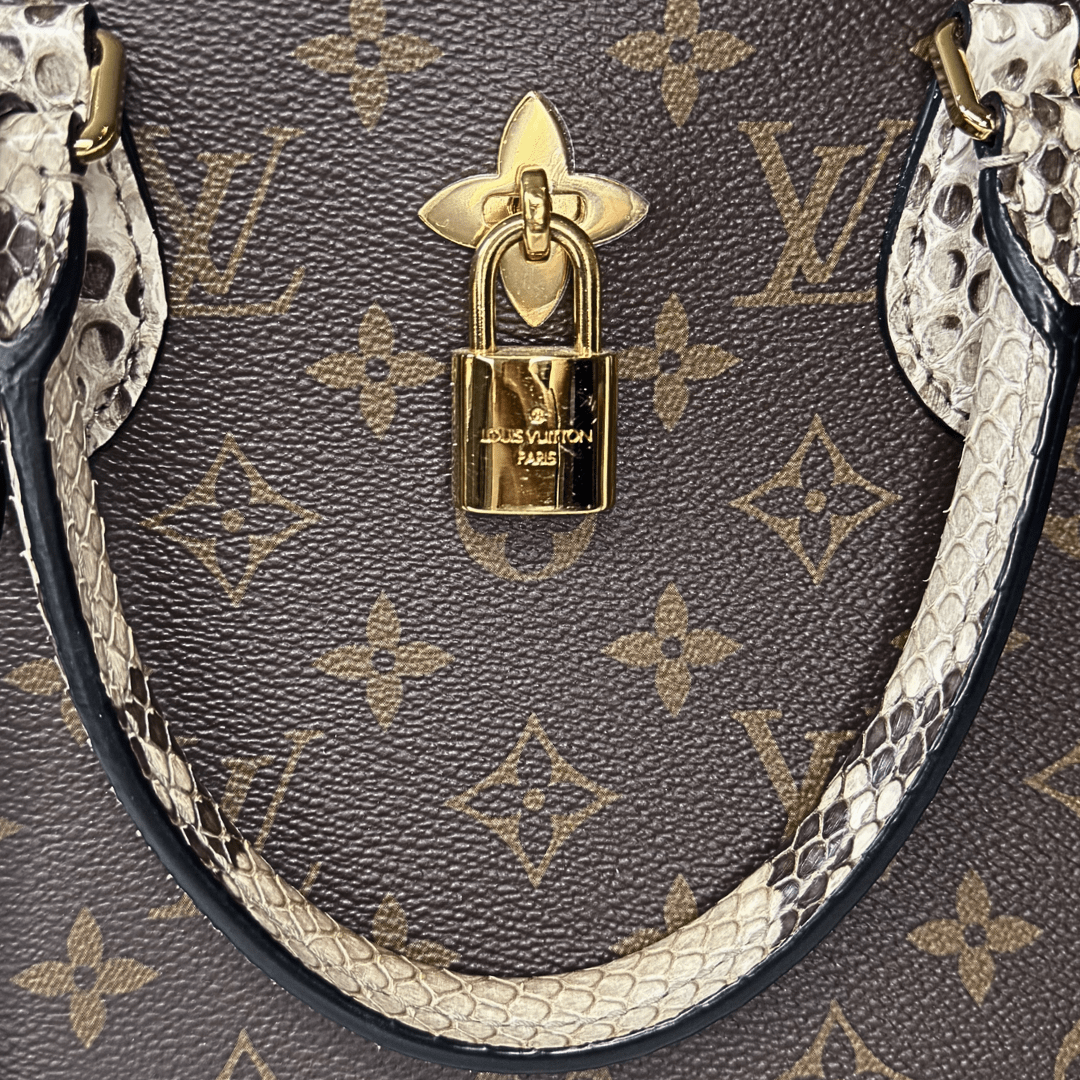 Louis Vuitton Monogram Python Flower Tote