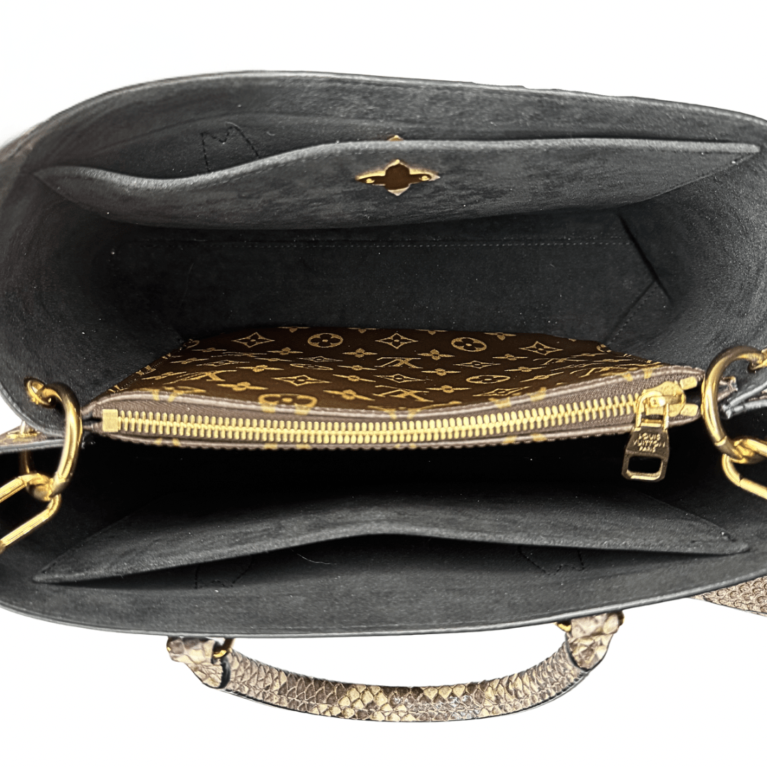Louis Vuitton Monogram Python Flower Tote