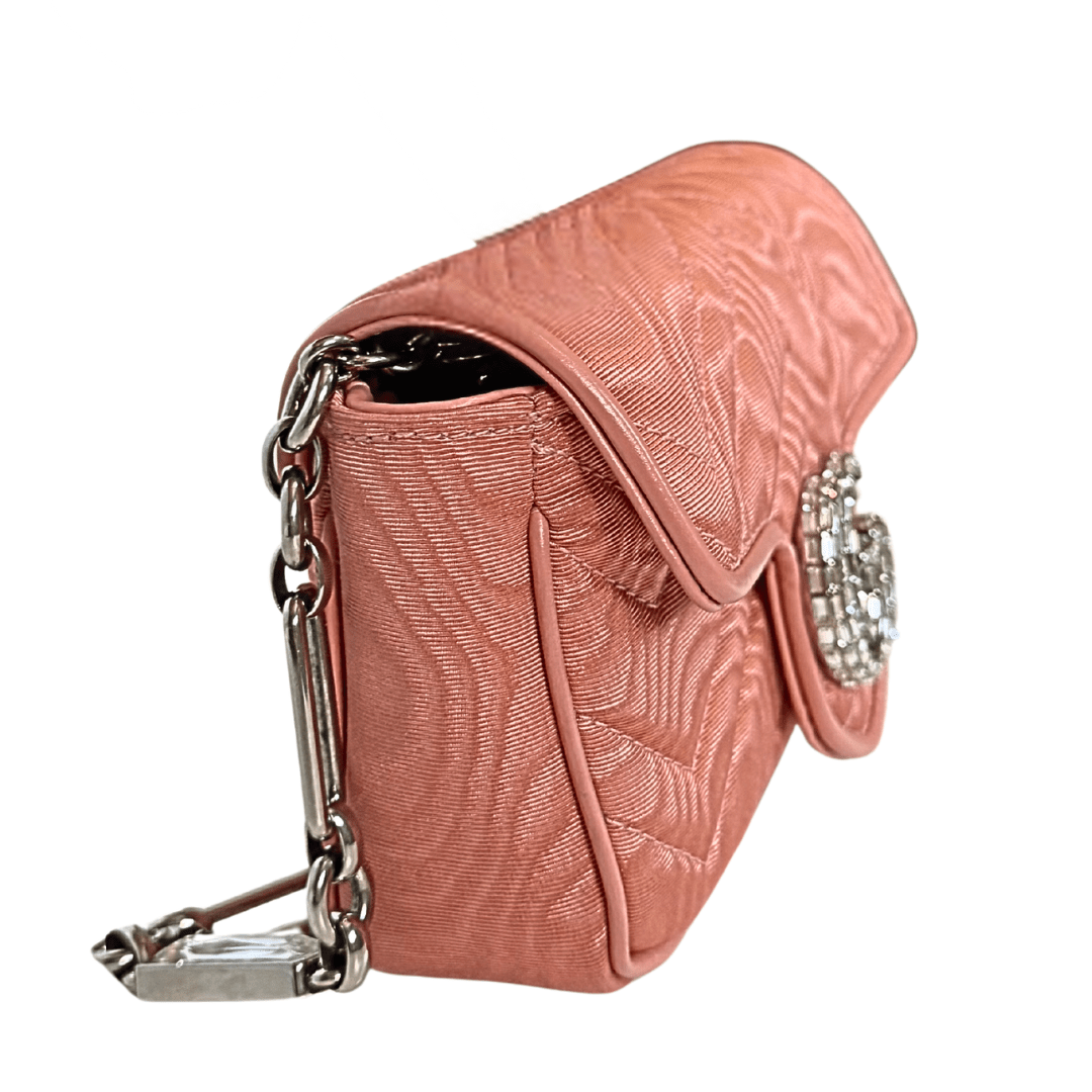 Gucci Mini Crystal Moire Marmont Belt Bag
