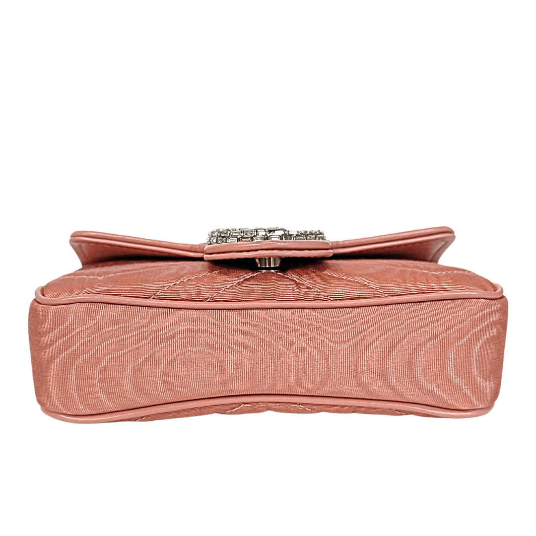 Gucci Mini Crystal Moire Marmont Belt Bag