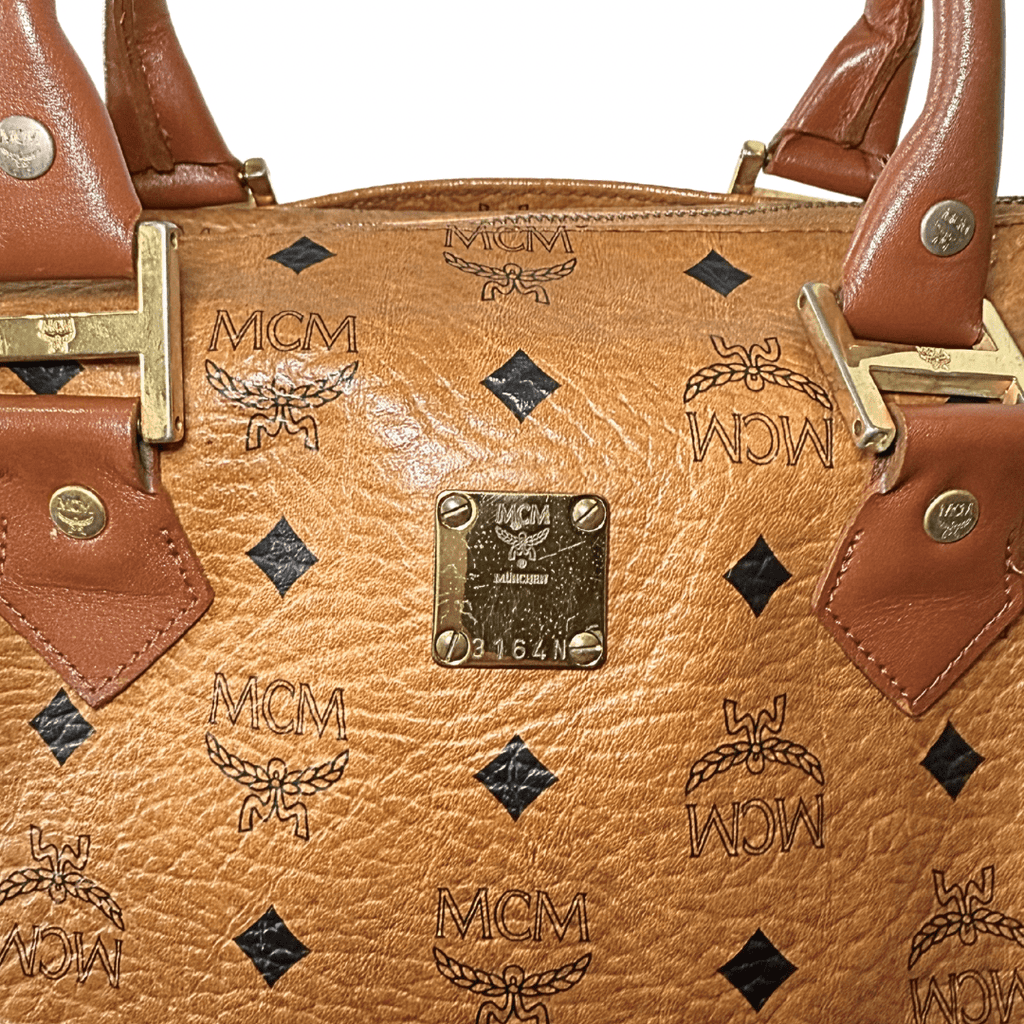 MCM Small Signature Boston Bag