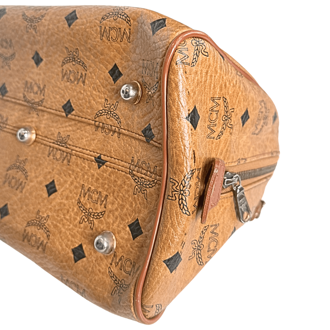 MCM Small Signature Boston Bag