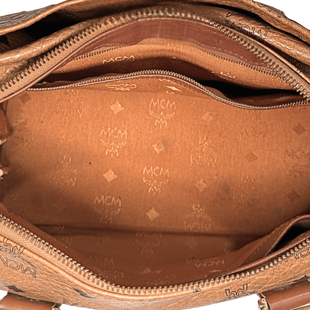 MCM Small Signature Boston Bag