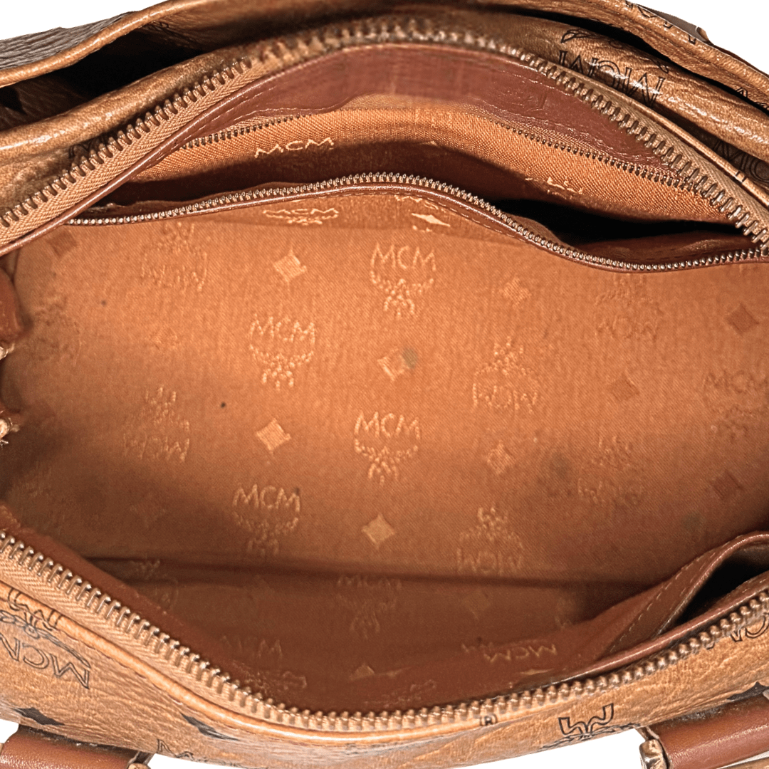 MCM Small Signature Boston Bag