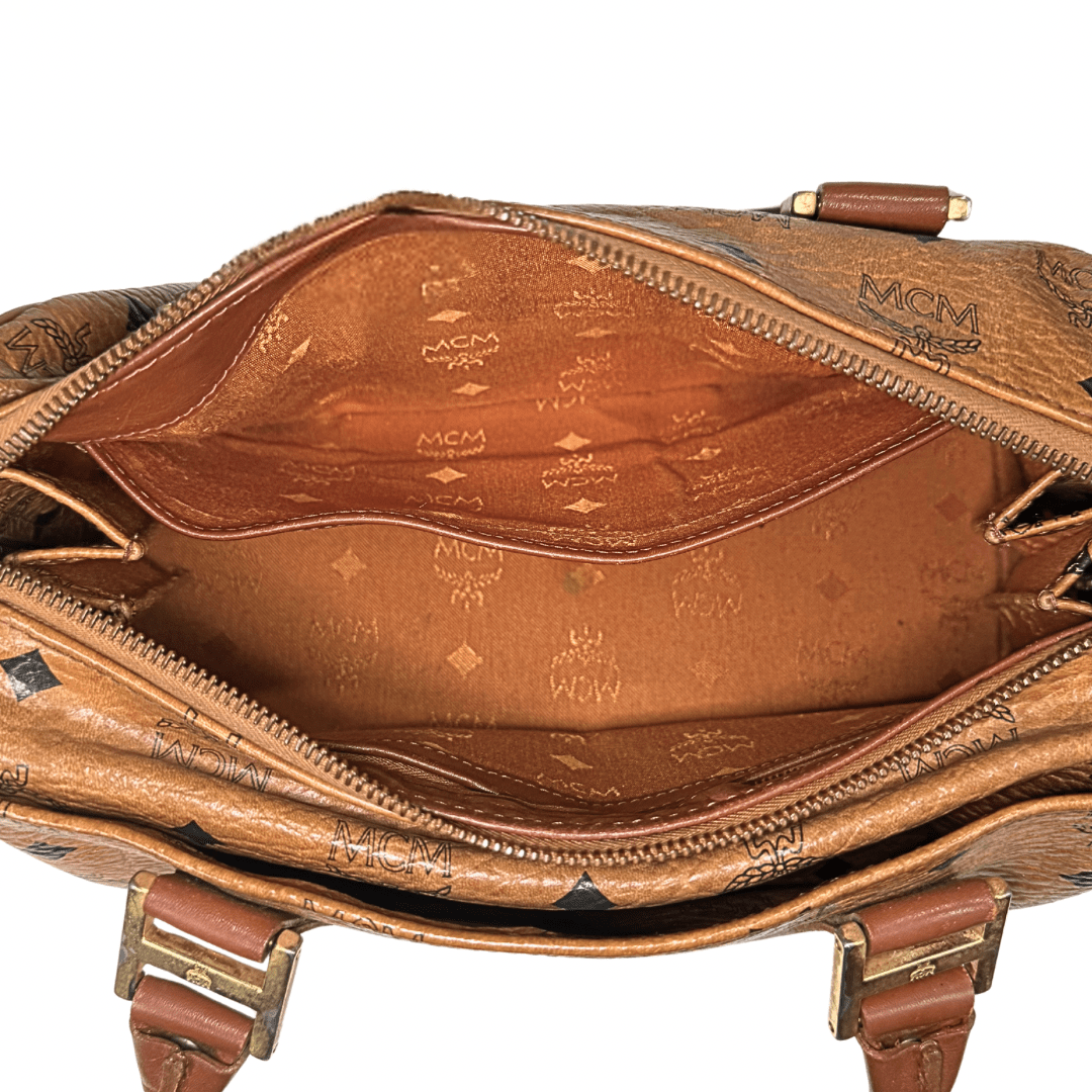 MCM Small Signature Boston Bag