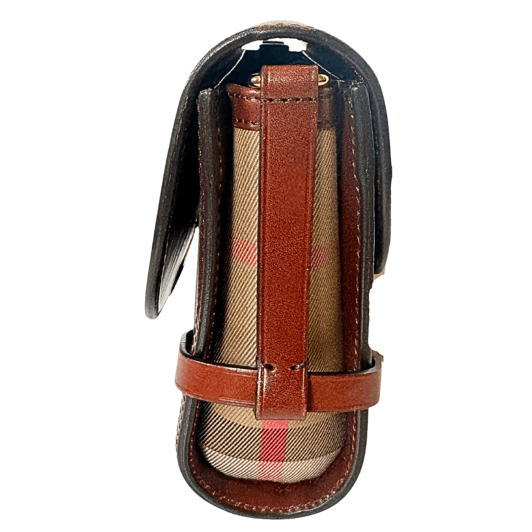 Burberry Calfskin House Check Bridle Crossbody