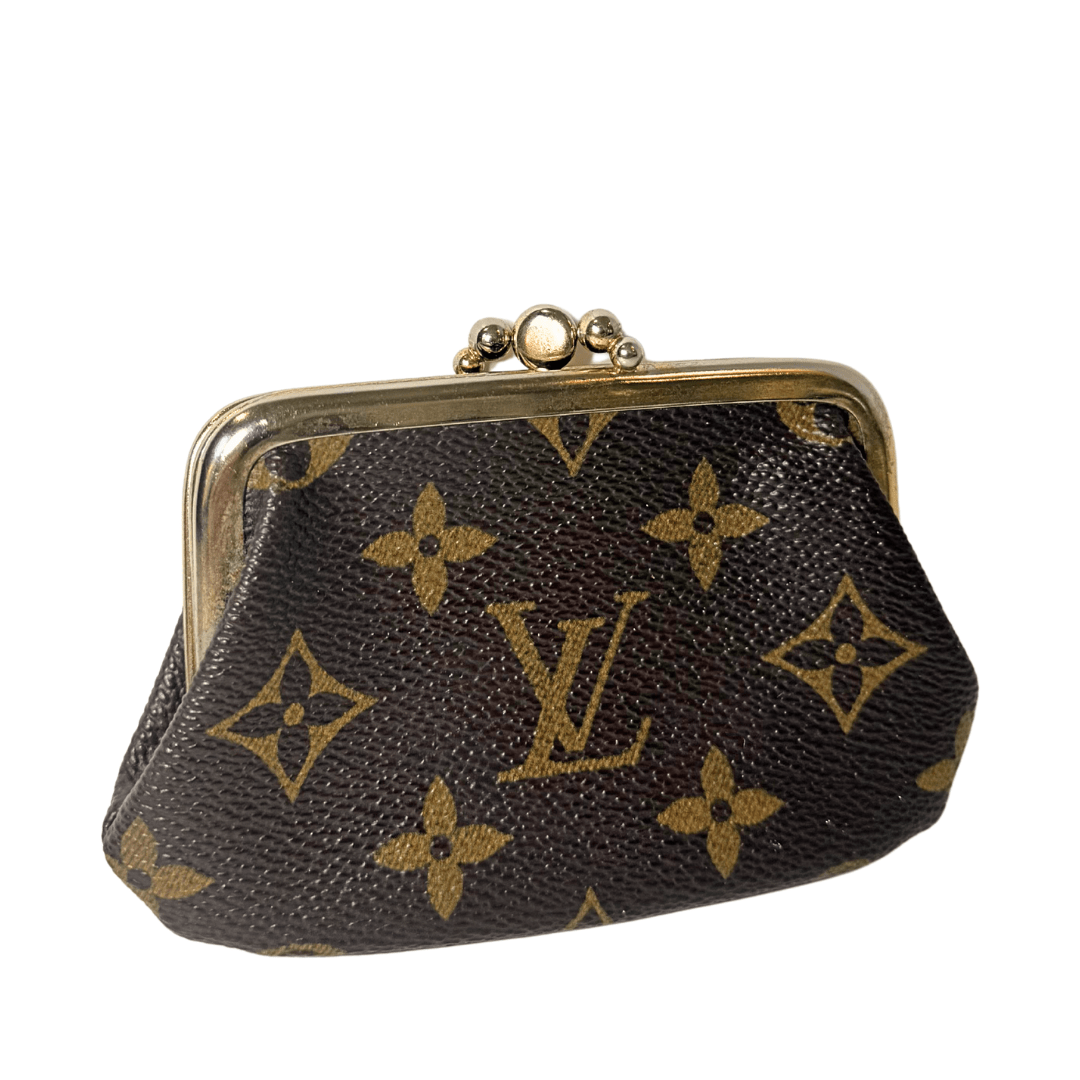 Louis Vuitton Monogram Vintage Kiss Lock Pouch