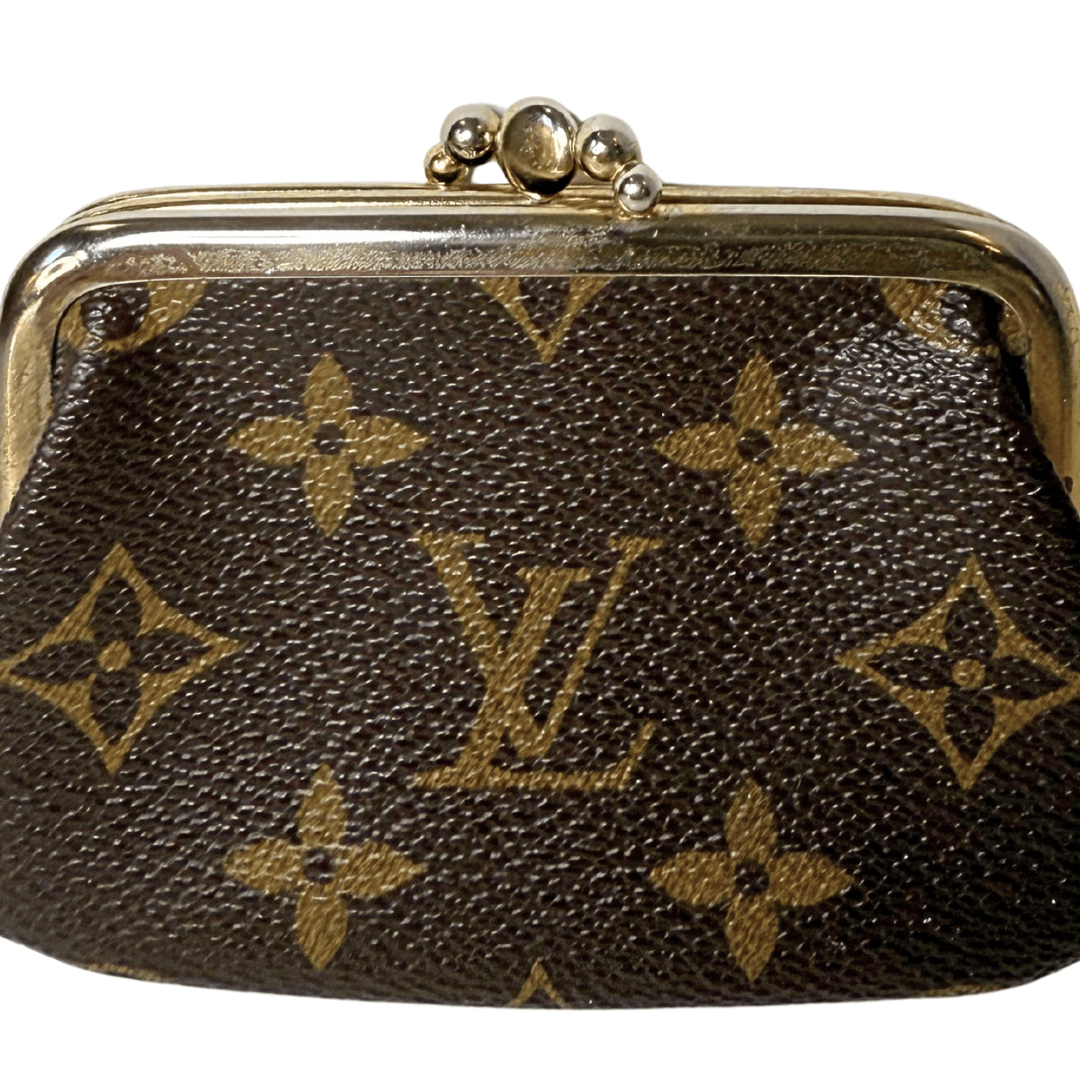 Louis Vuitton Monogram Vintage Kiss Lock Pouch