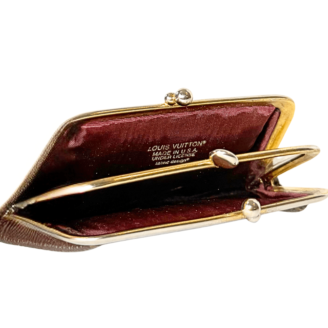 Louis Vuitton Monogram Vintage Kiss Lock Pouch