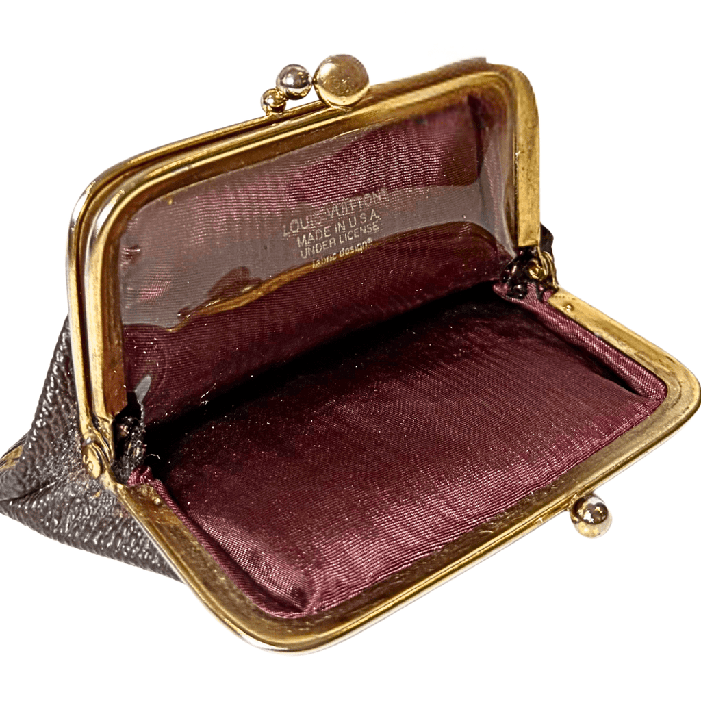 Louis Vuitton Monogram Vintage Kiss Lock Pouch
