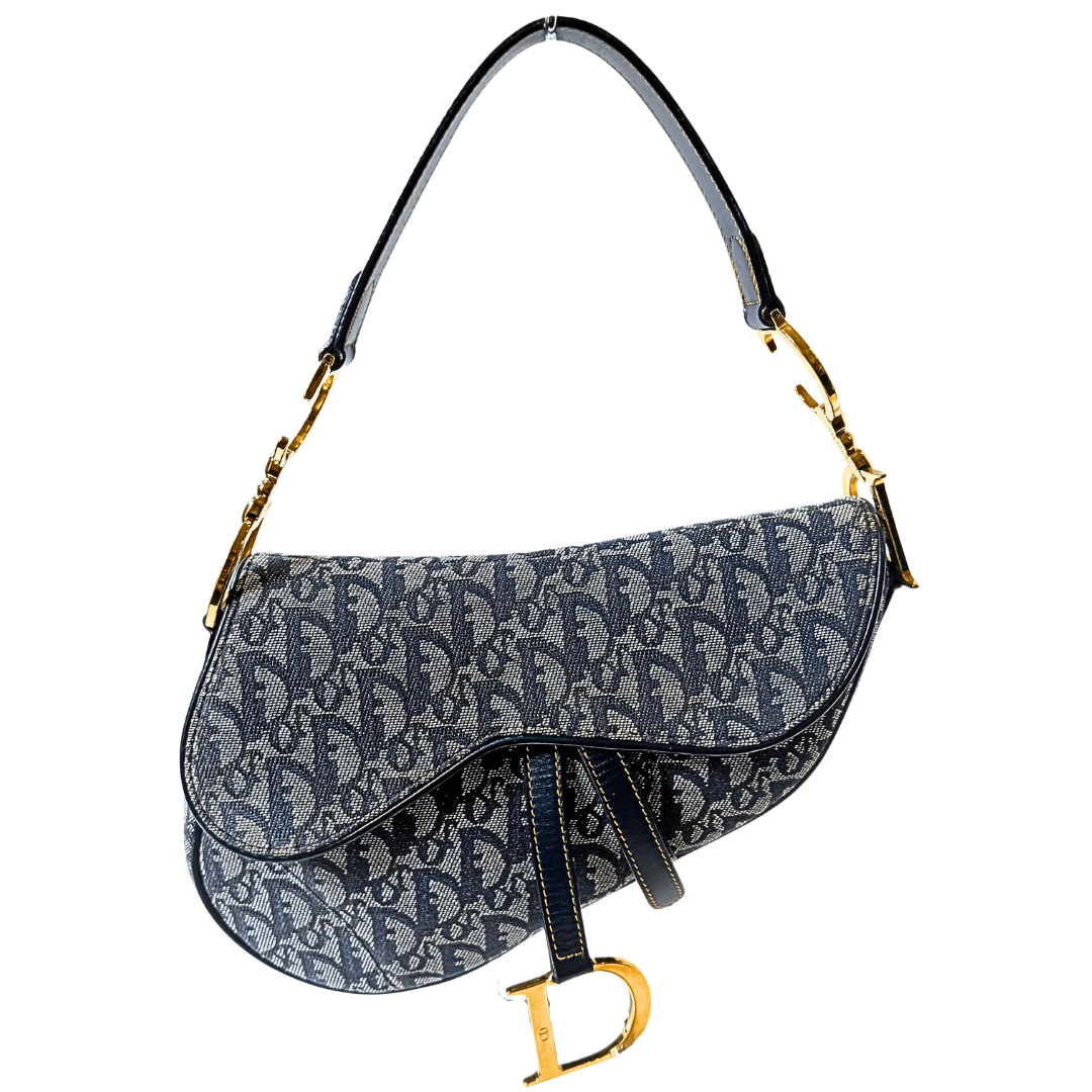 Christian Dior Oblique Jacquard Saddle Bag