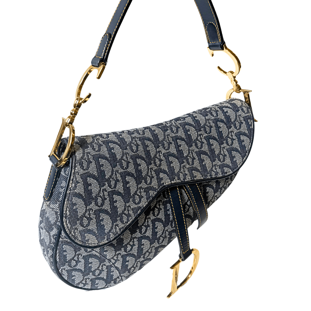 Christian Dior Oblique Jacquard Saddle Bag