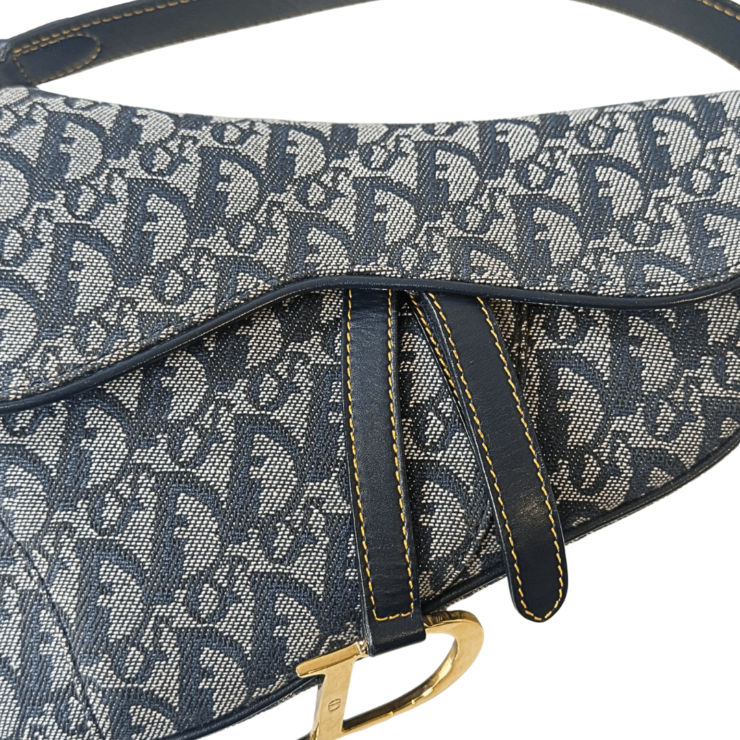 Christian Dior Oblique Jacquard Saddle Bag